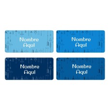 Arrows Rectangle Name Labels - Spanish
