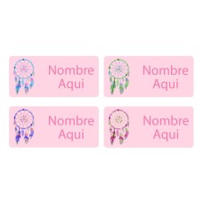 Dream Catcher Rectangle Name Labels - Spanish