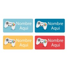 Gaming Rectangle Name Labels - Spanish