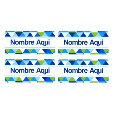 Geometric Rectangle Name Labels - Spanish