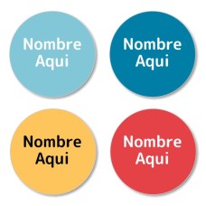 Bright Shoe Dot Labels - Spanish
