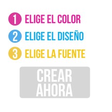 Create Your Own Rectangle Name Labels - Spanish
