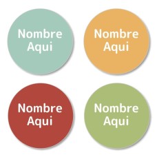 Earthy Shoe Dot Labels - Spanish