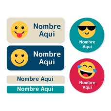 Paquete de etiquetas con nombres surtidas  de emojis - ES