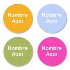Lollipop Shoe Dot Labels - Spanish