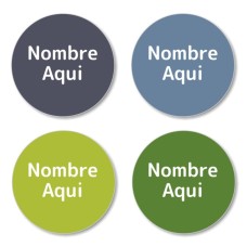 Natural Shoe Dot Labels - Spanish