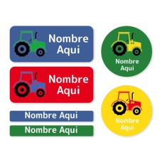 Paquete de etiquetas con nombres surtidas  de tractor - ES