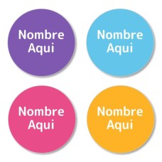 Vivid Shoe Dot Labels - Spanish