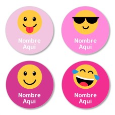 ES - Emoji Round Name Label