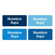 Multi Colour Rectangle Name Labels - Spanish
