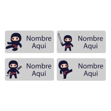 Ninja Rectangle Name Labels - Spanish