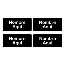 Single Colour Rectangle Name Labels - Spanish