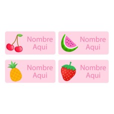 Fruit Rectangle Name Labels - Spanish